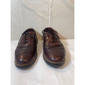 HS Trask Mens Oxfords Shoes Brown Leather Casual Almond Toe Lace Up USA 9M